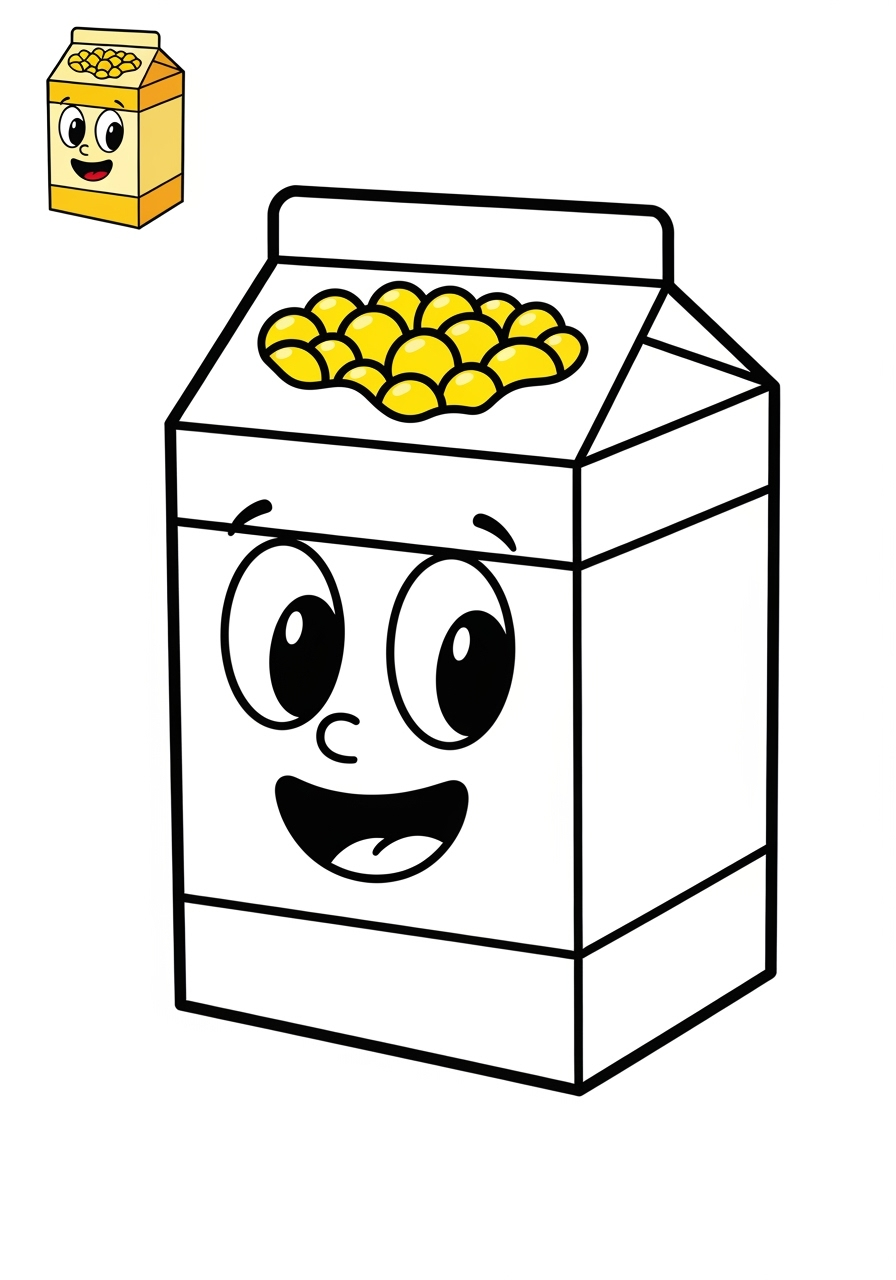 easy food and treats Vegetables corn kids coloring page 0