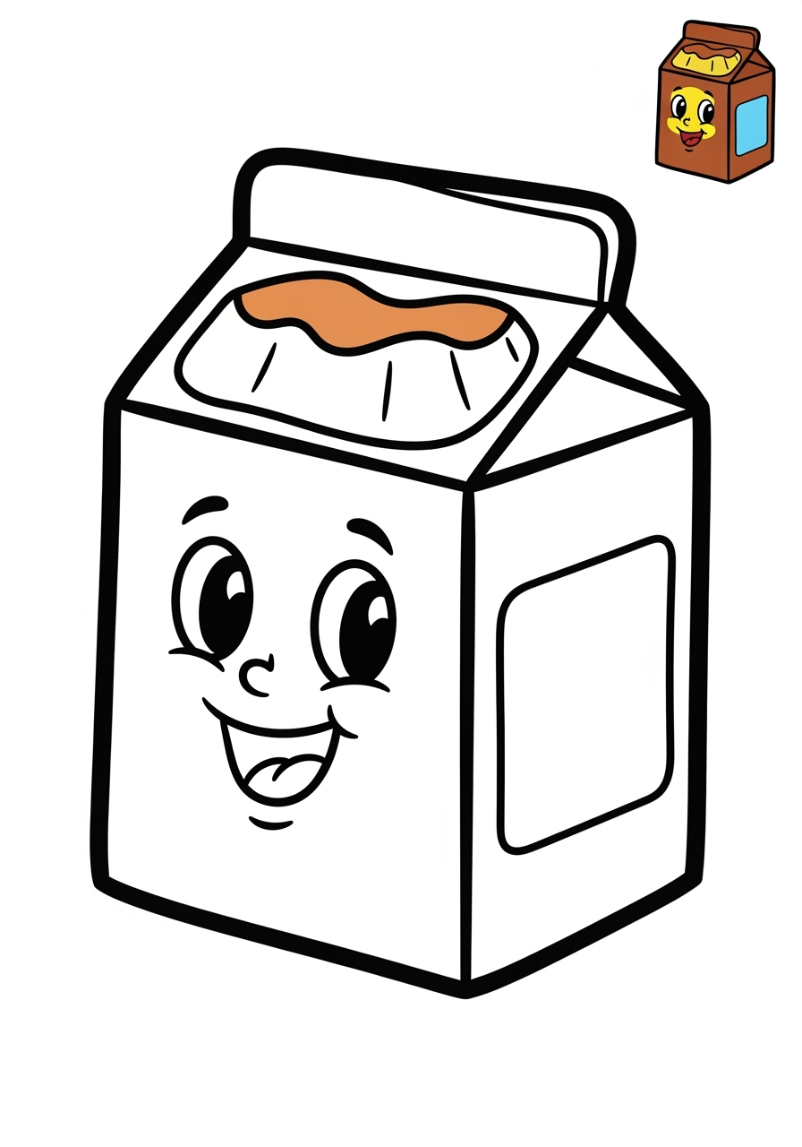 easy food and treats Desserts pudding kids coloring page 0