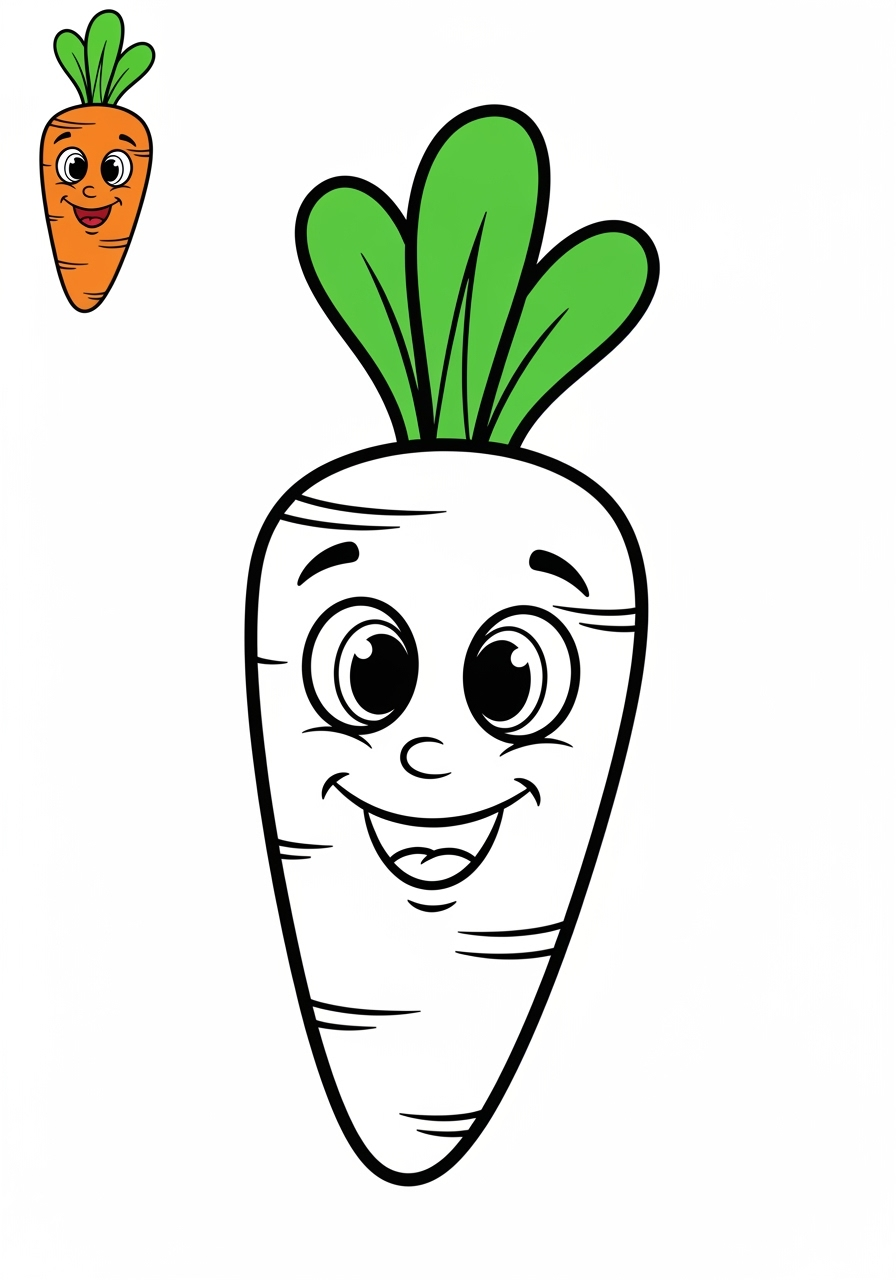 easy holidays and celebrations Easter carrot kids coloring page 0