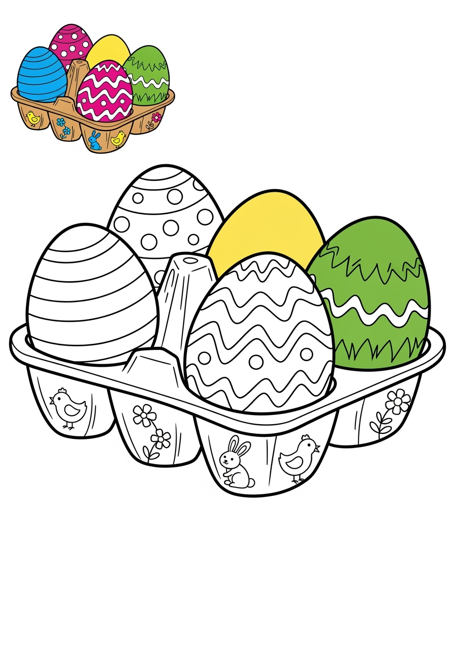 easy holidays and celebrations Easter easter egg kids coloring page 0