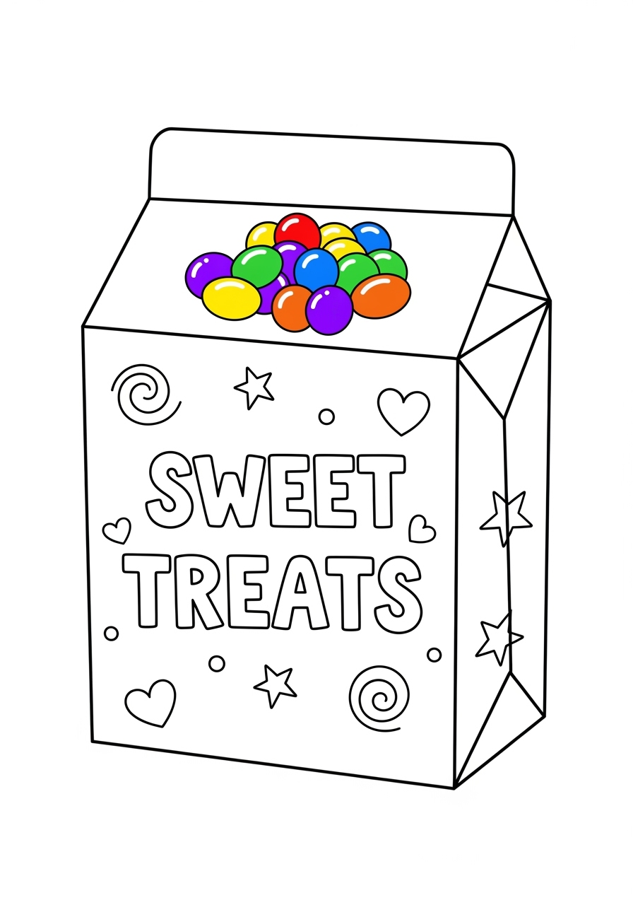 easy holidays and celebrations Halloween candy kids coloring page 1