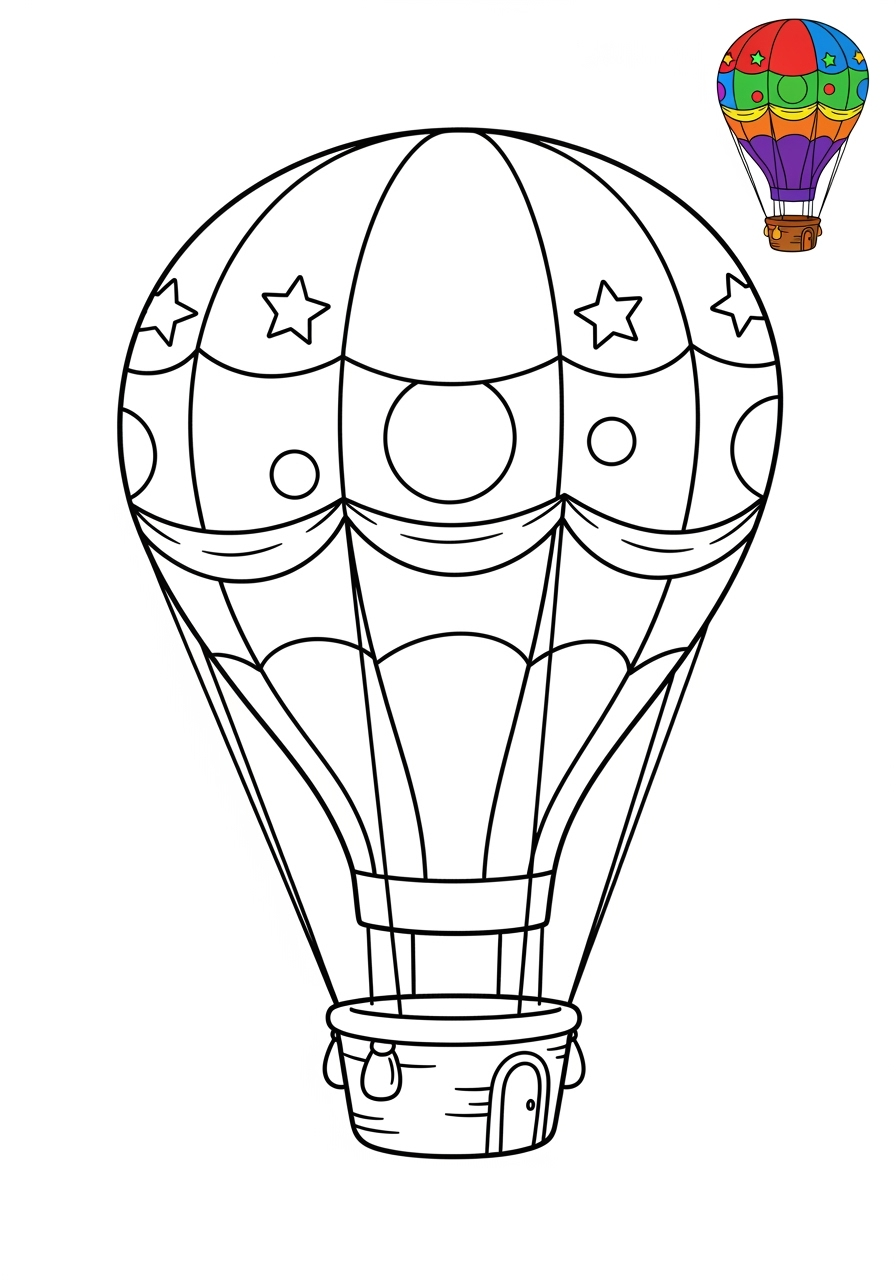 easy holidays and celebrations Birthday & Others balloon kids coloring page 0