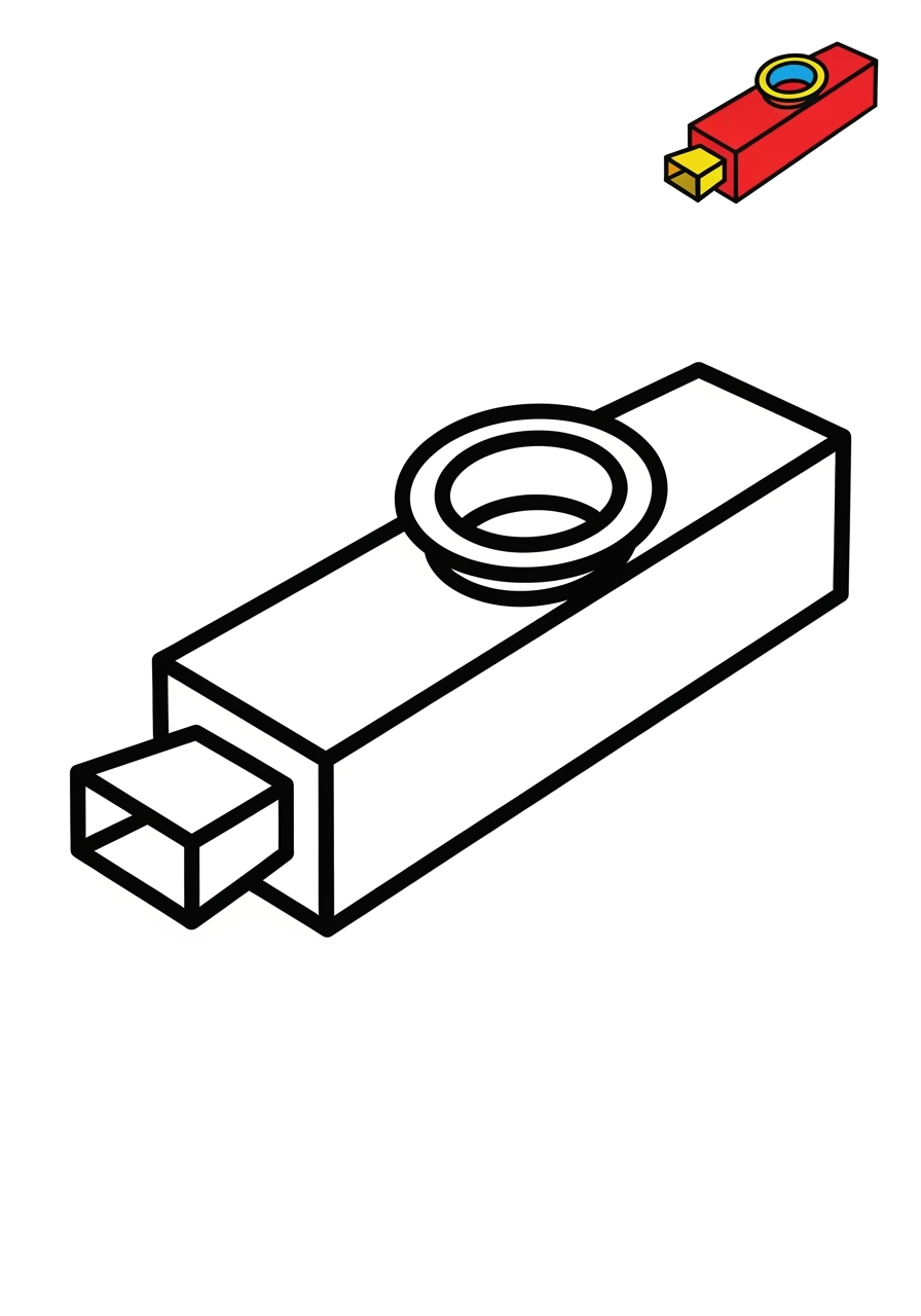 easy musical instruments Electronic & Other kazoo kids coloring page 1