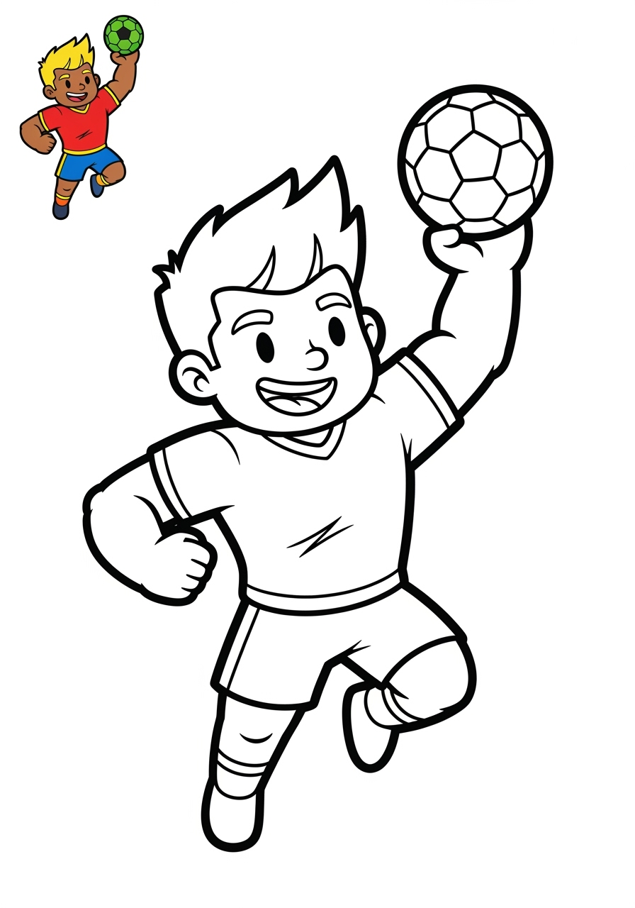 easy people and professions Sports & Athletes athlete kids coloring page 1