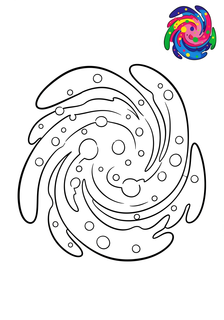 easy space and astronomy Celestial Bodies nebula kids coloring page 0