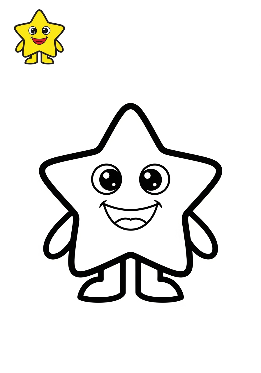easy space and astronomy Celestial Bodies star kids coloring page 0