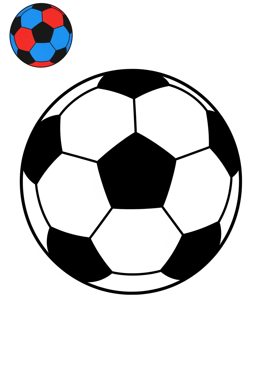 easy sports and activities Ball Sports soccer ball kids coloring page 0