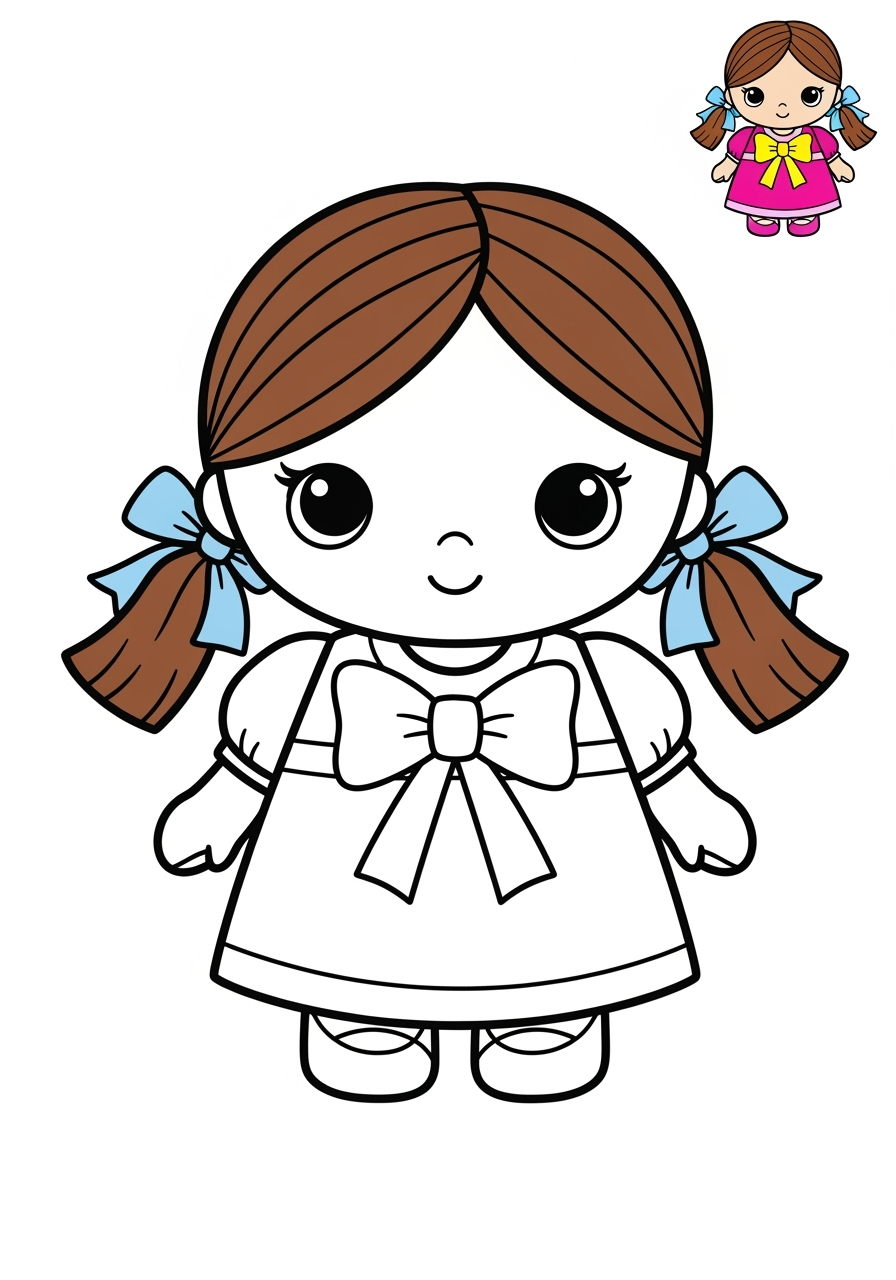 easy toys and games Classic Toys doll kids coloring page 0