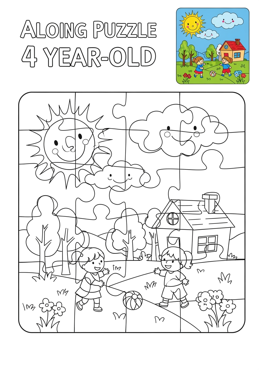 easy toys and games Classic Toys puzzle kids coloring page 1