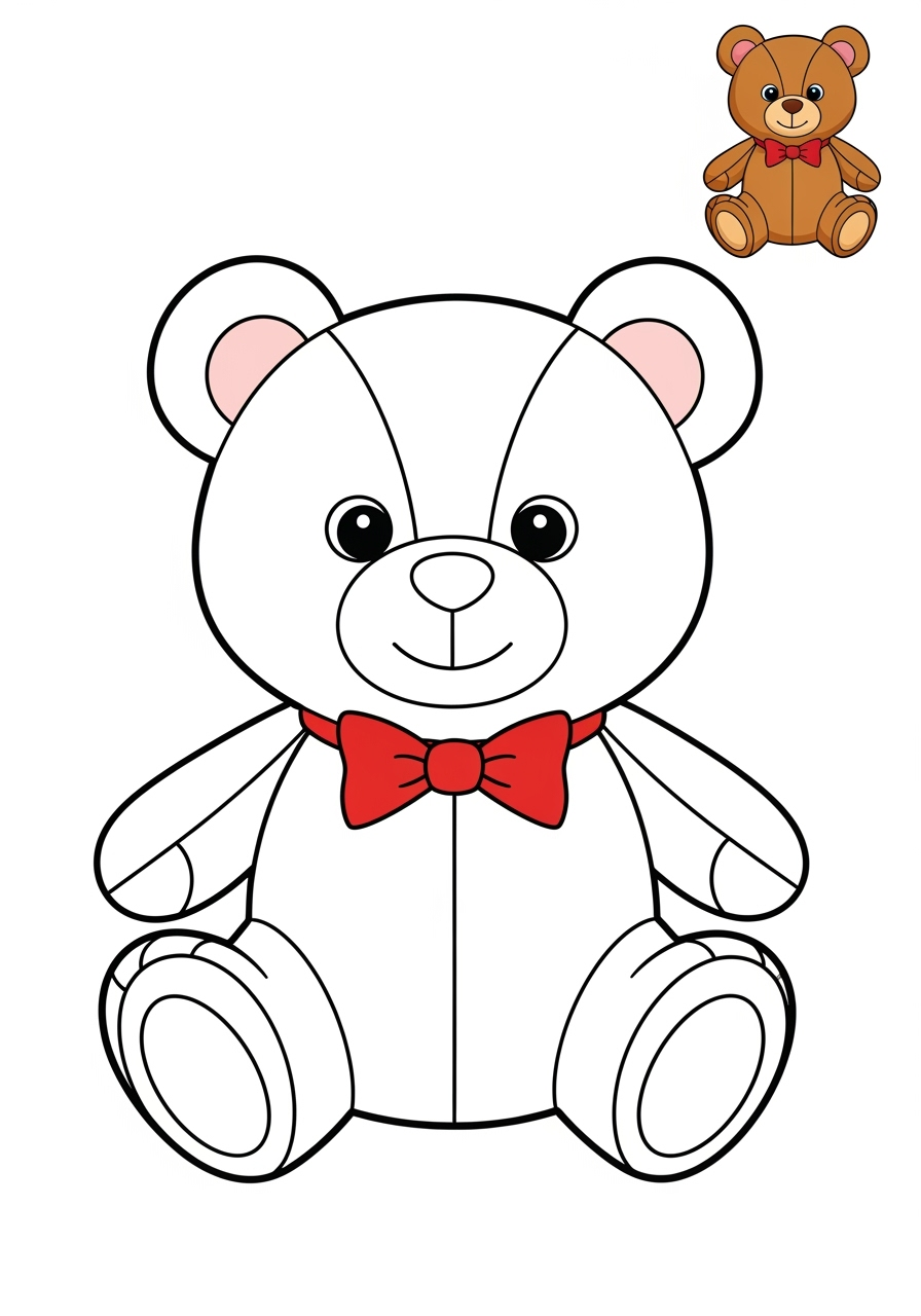 easy toys and games Classic Toys teddy bear kids coloring page 0