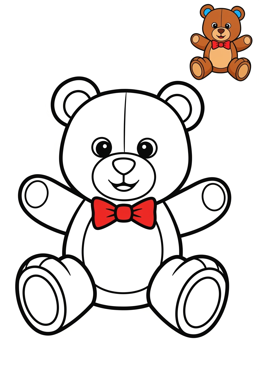 easy toys and games Classic Toys teddy bear kids coloring page 1