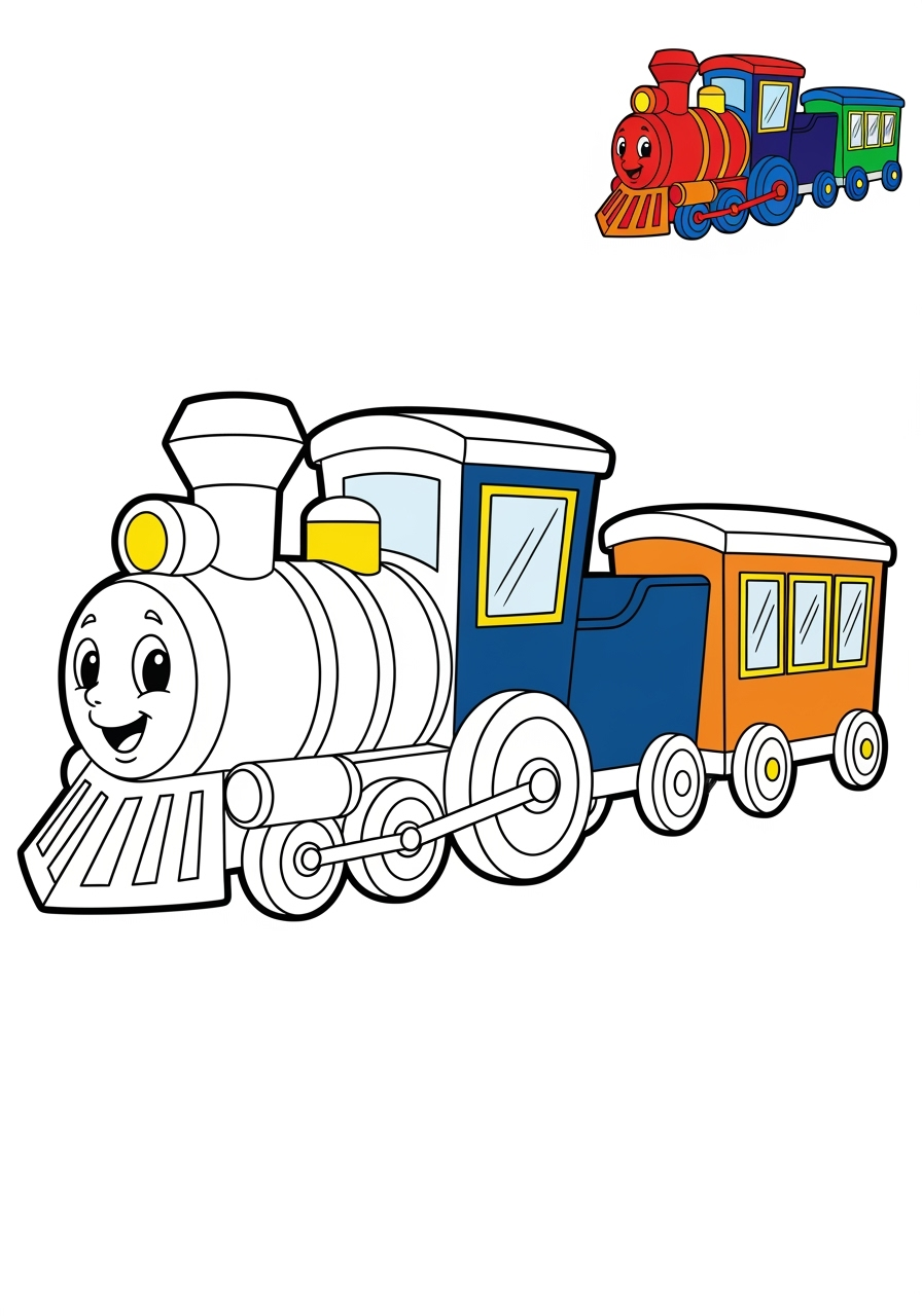 easy toys and games Classic Toys train toy kids coloring page 0
