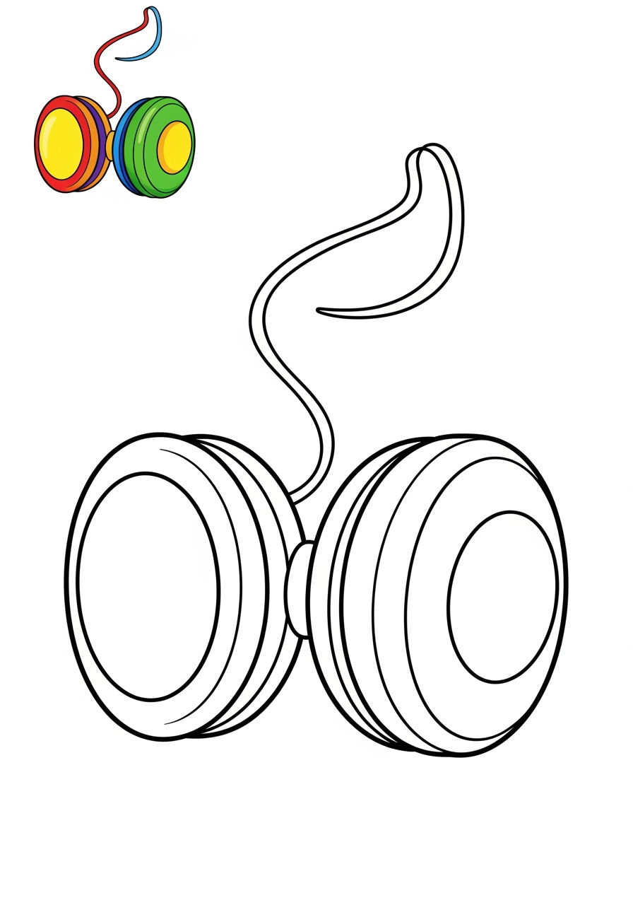 easy toys and games Classic Toys yo yo kids coloring page 1
