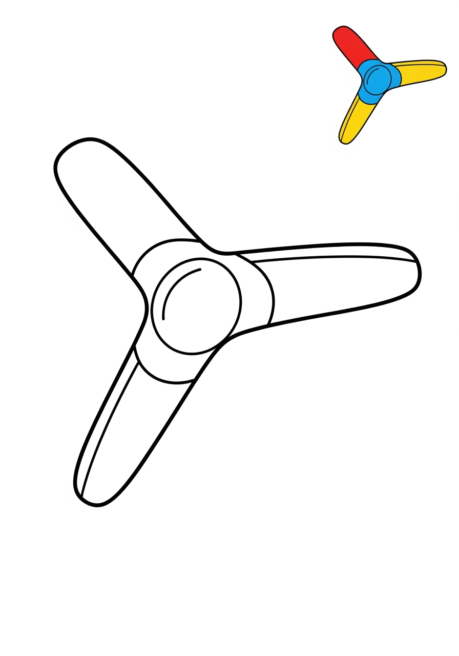 easy toys and games Outdoor Toys boomerang kids coloring page 0