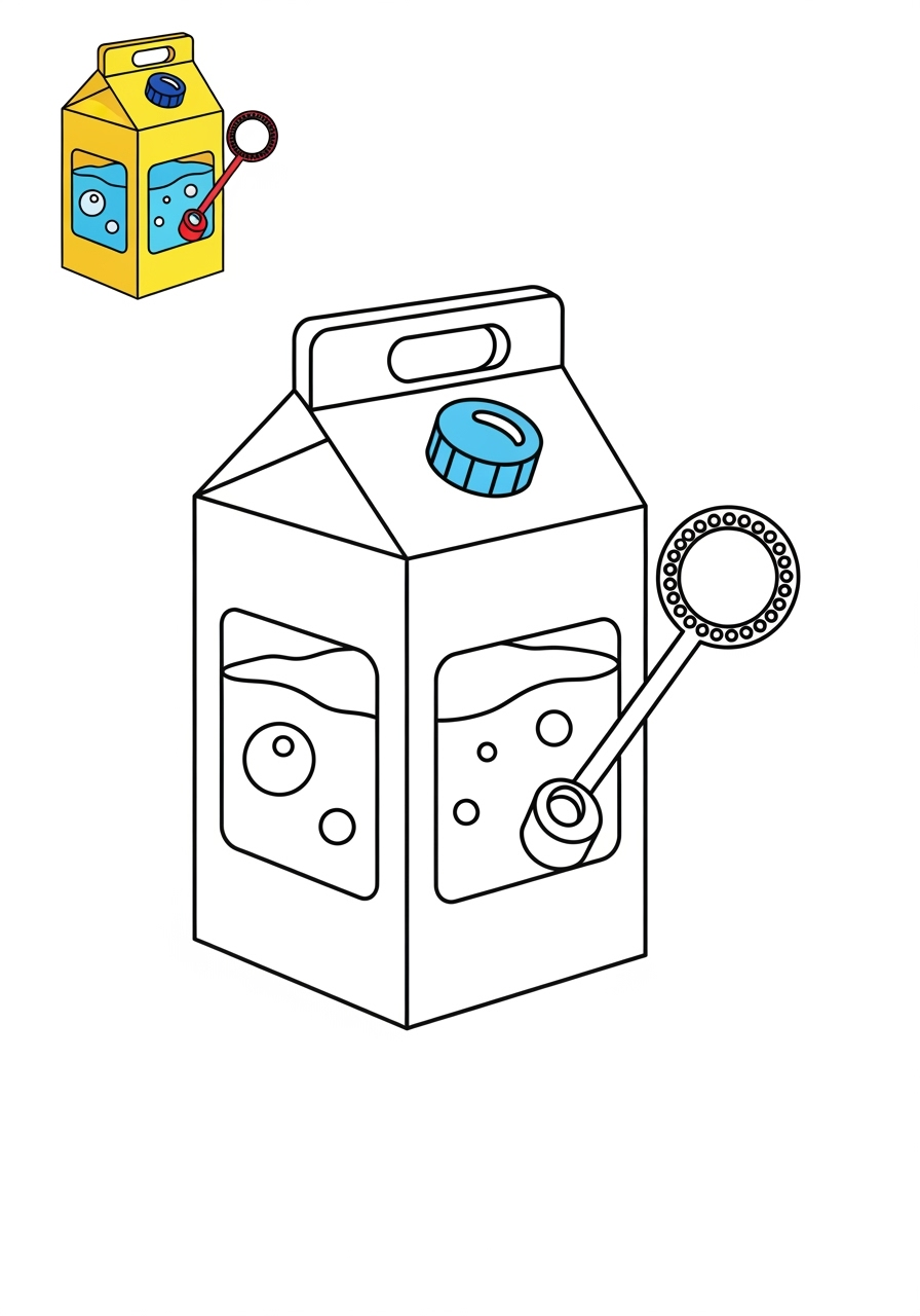 easy toys and games Outdoor Toys bubble wand kids coloring page 0