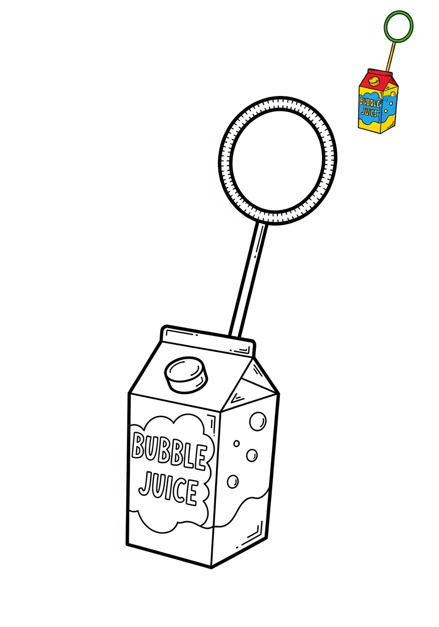 easy toys and games Outdoor Toys bubble wand kids coloring page 1