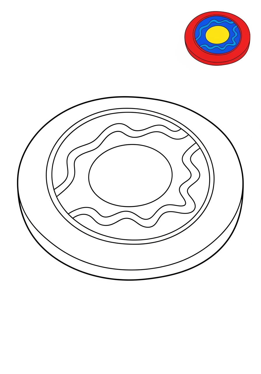 easy toys and games Outdoor Toys frisbee kids coloring page 0