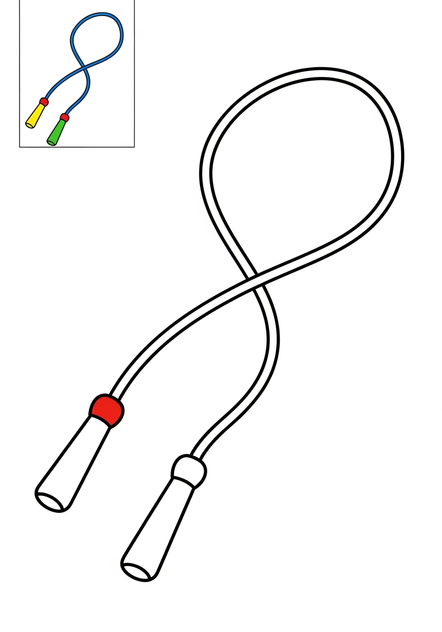 easy toys and games Outdoor Toys jump rope kids coloring page 0