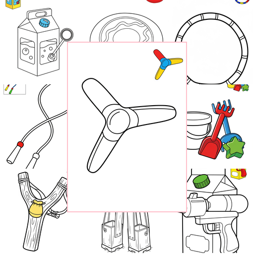 Easy Toys and Games Outdoor Toys Coloring Sheets Collections Thumbnail