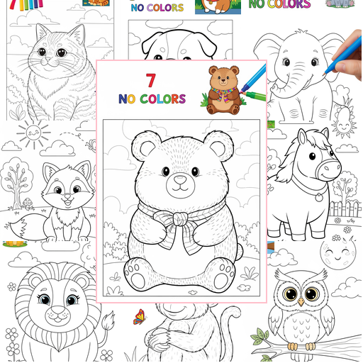 Medium Animals Mammals (Common) Coloring Sheets Collections Thumbnail