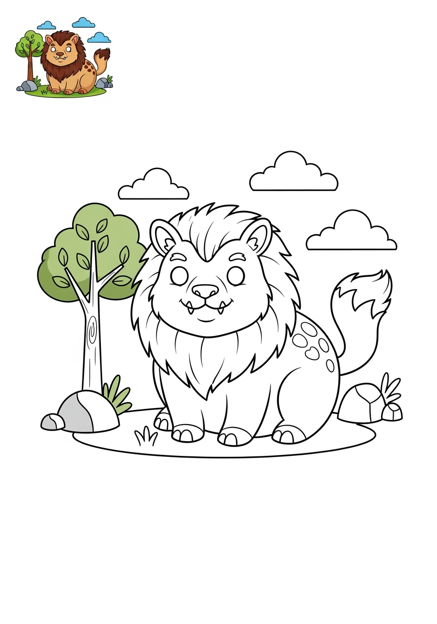 medium animals 伝説の生き物 fenrir kids coloring page 0