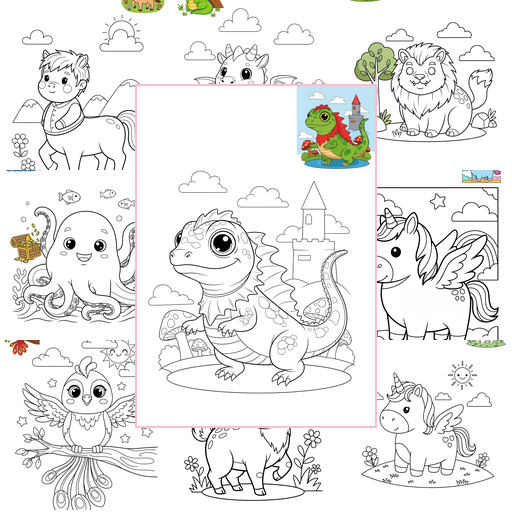 Medium Animals Legendary Creature Coloring Sheets Collections Thumbnail