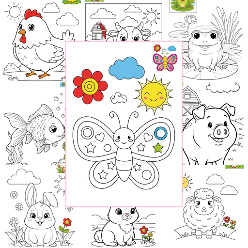 Medium Animals Popular Animals for Kids Coloring Sheets Collections Thumbnail