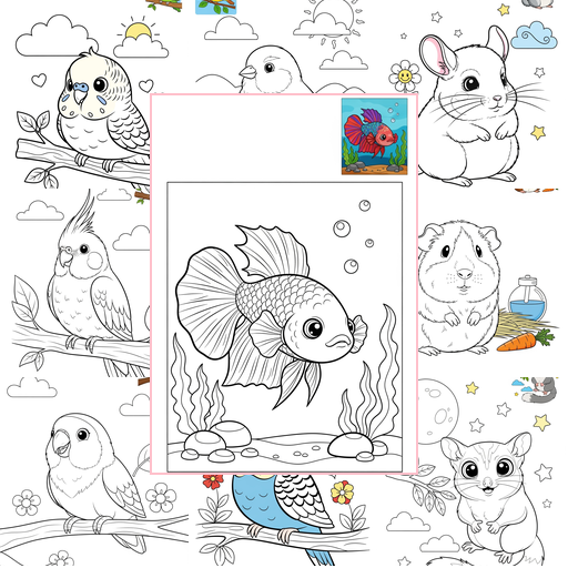 Medium Animals Pet Pals Coloring Sheets Collections Thumbnail