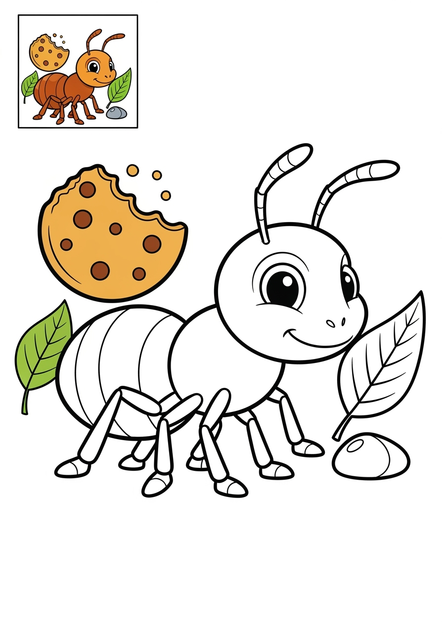 medium animals Insects & Arachnids ant kids coloring page 0