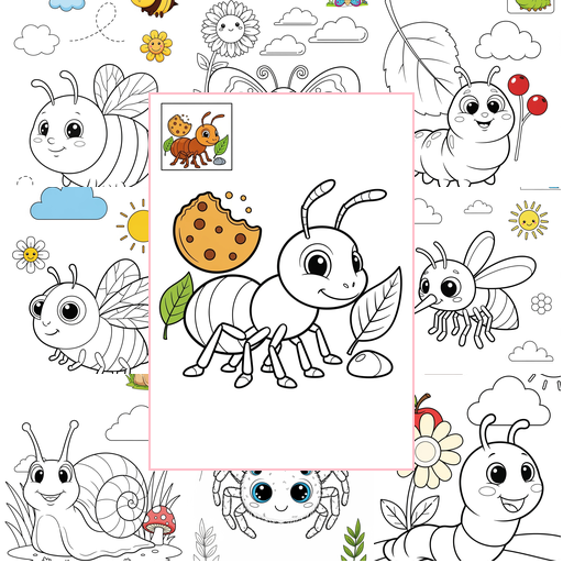 Medium Animals Insects & Arachnids Coloring Sheets Collections Thumbnail
