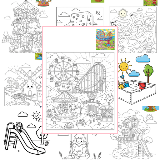 Medium Buildings and Places Play & Fun Coloring Sheets Collections Thumbnail