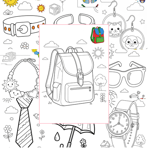 Medium Clothing and Accessories Accessories Coloring Sheets Collections Thumbnail