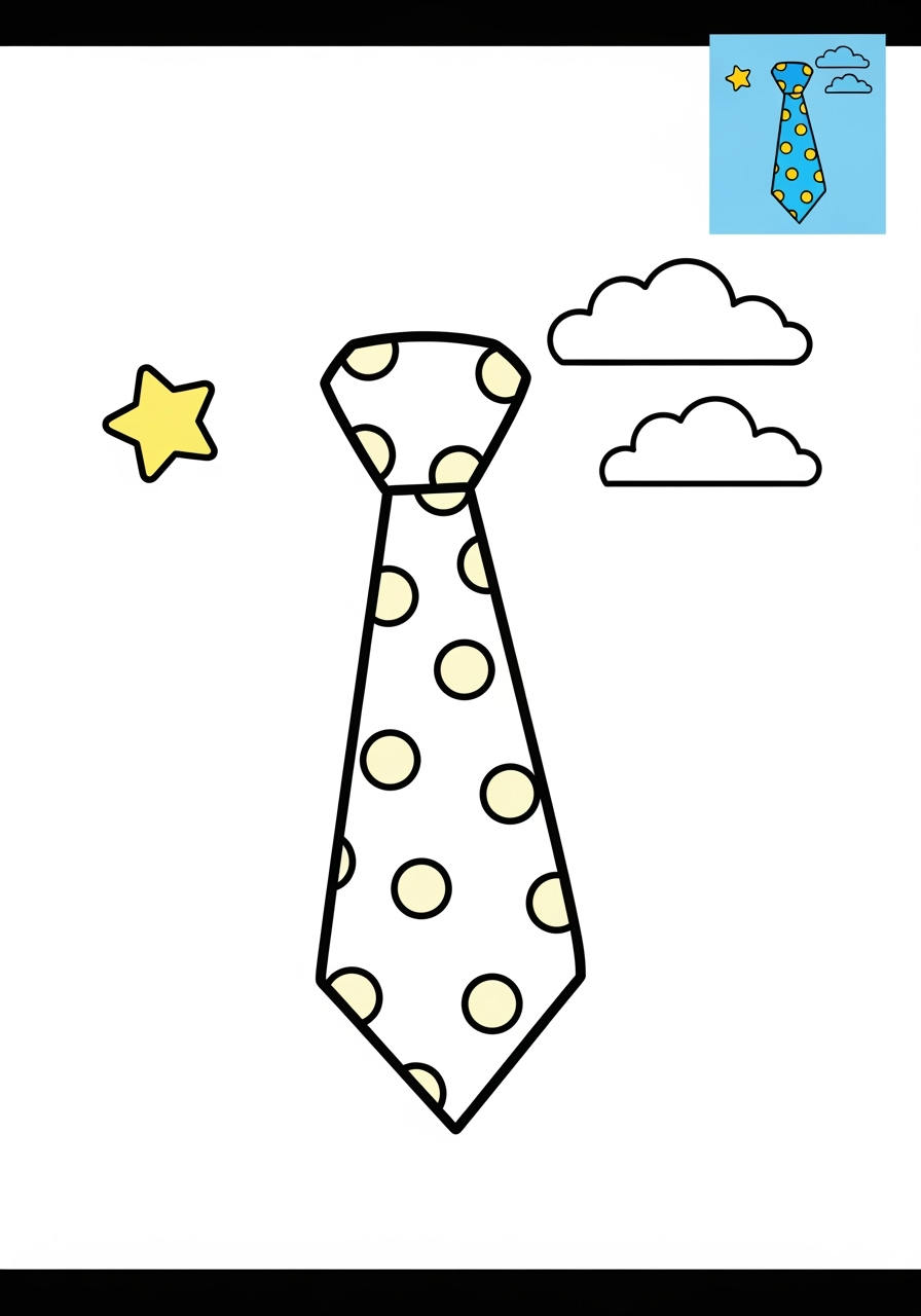 medium clothing and accessories Accessories tie kids coloring page 1