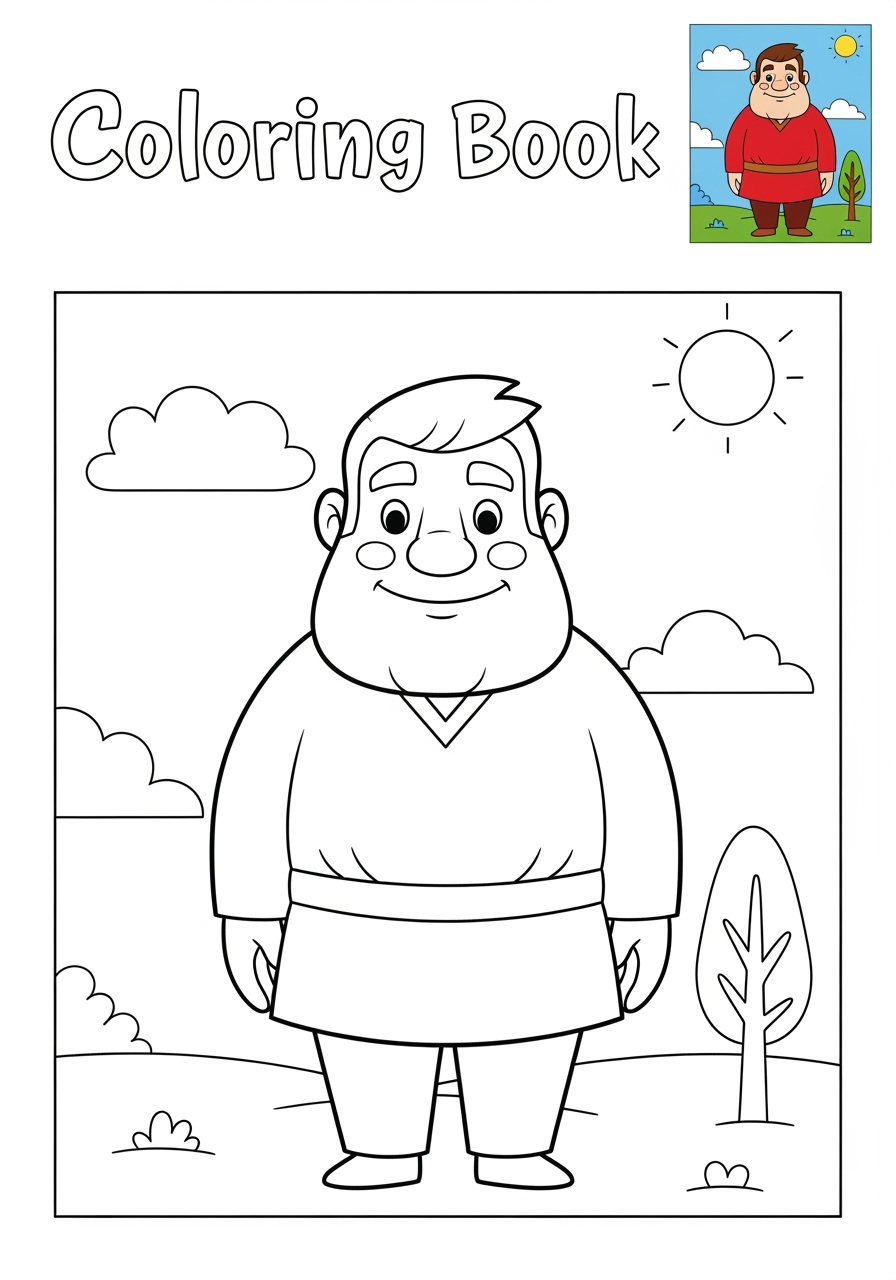 medium fantasy and fairy tales Nhân Vật giant kids coloring page 1