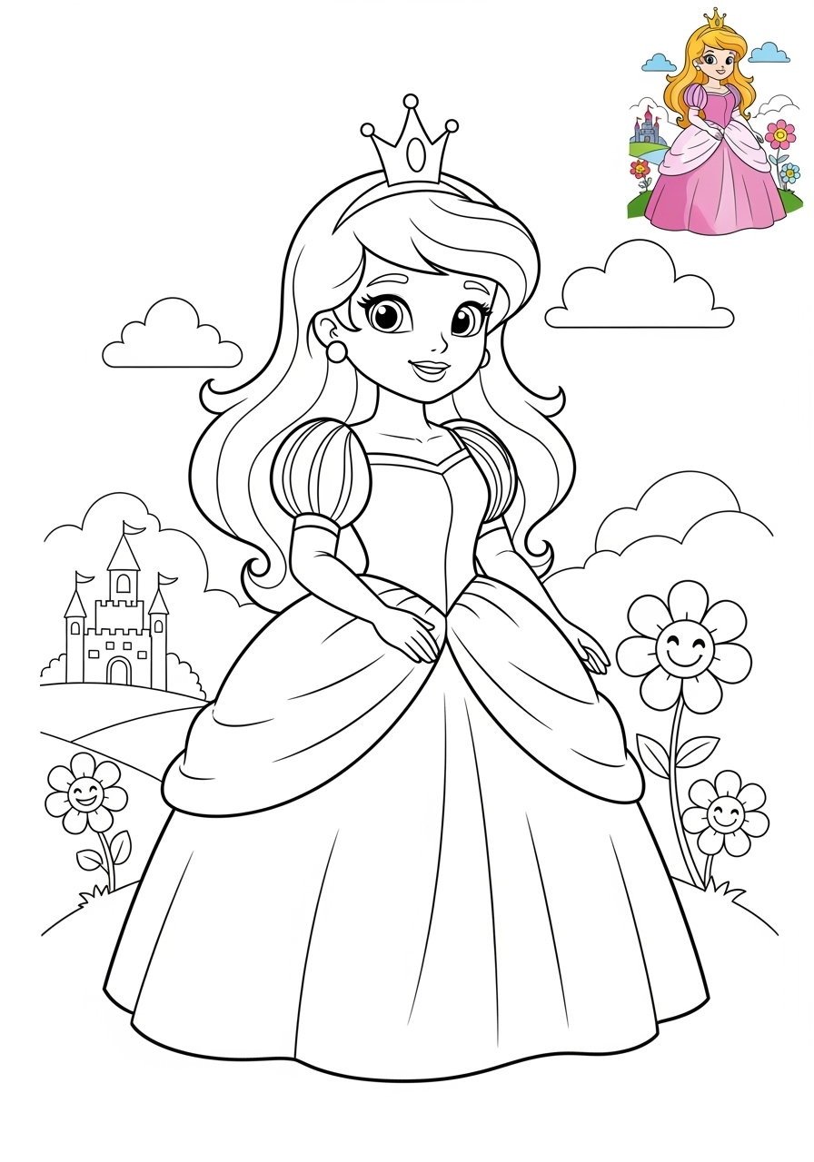 medium fantasy and fairy tales Nhân Vật princess kids coloring page 0