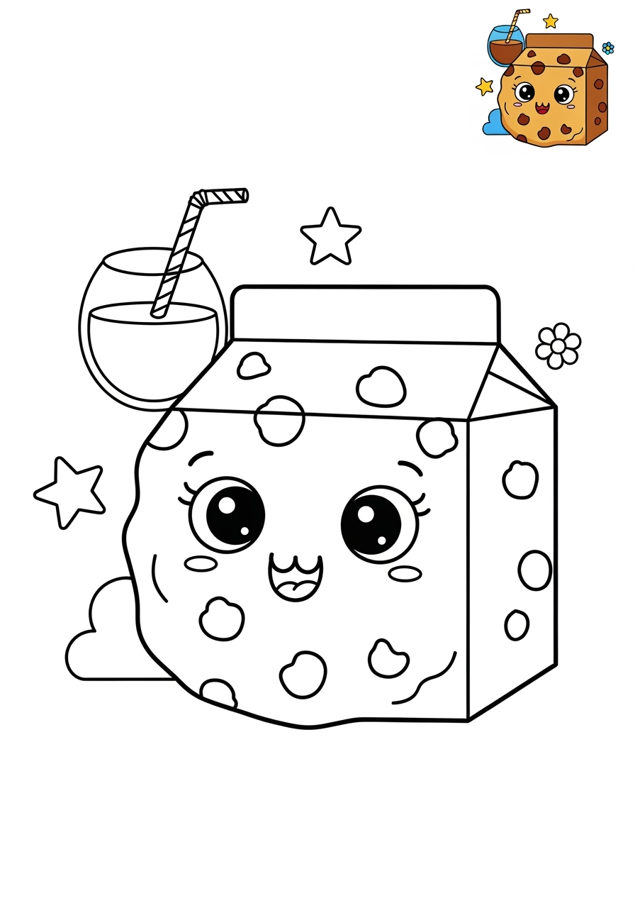 medium food and treats Desserts cookie kids coloring page 0