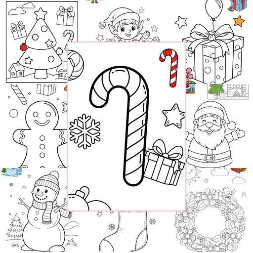 Medium Holidays and Celebrations Christmas Coloring Sheets Collections Thumbnail