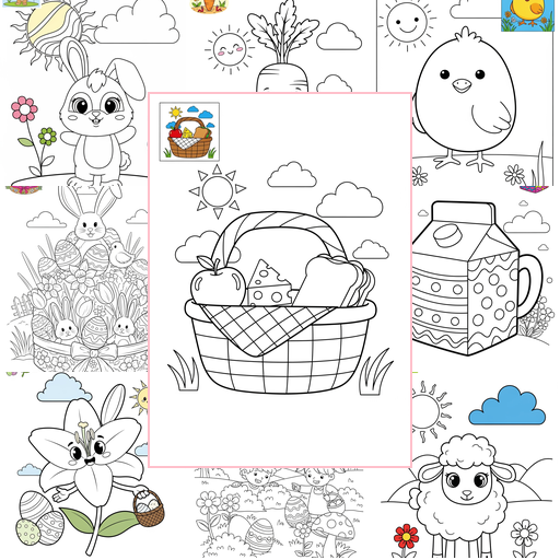 Medium Holidays and Celebrations Easter Coloring Sheets Collections Thumbnail