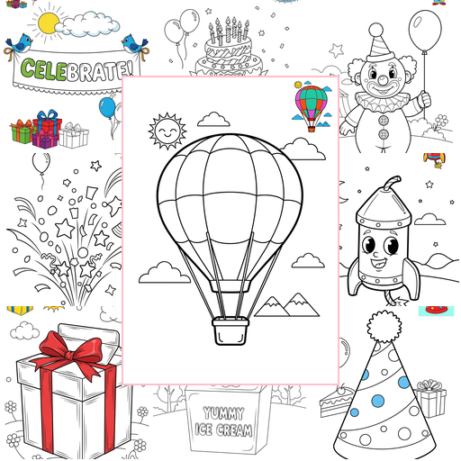 Medium Holidays and Celebrations Birthday & Others Coloring Sheets Collections Thumbnail
