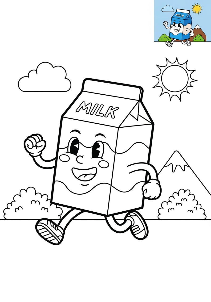 medium people and professions Sports & Athletes runner kids coloring page 1