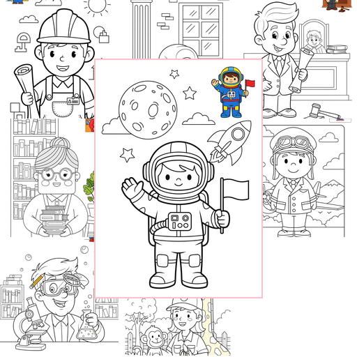 Medium People and Professions Other Professions Coloring Sheets Collections Thumbnail