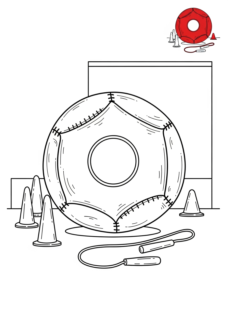 medium sports and activities Other Games dodgeball kids coloring page 1