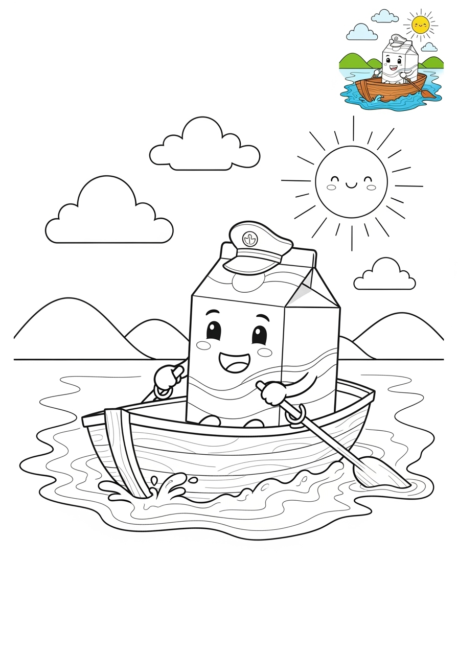 medium sports and activities Other Games rowing kids coloring page 0