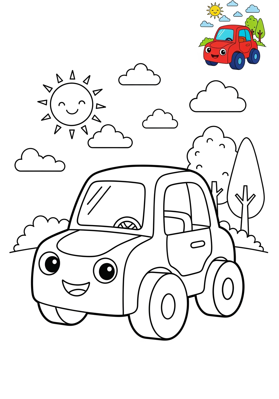 medium toys and games Classic Toys car toy kids coloring page 0