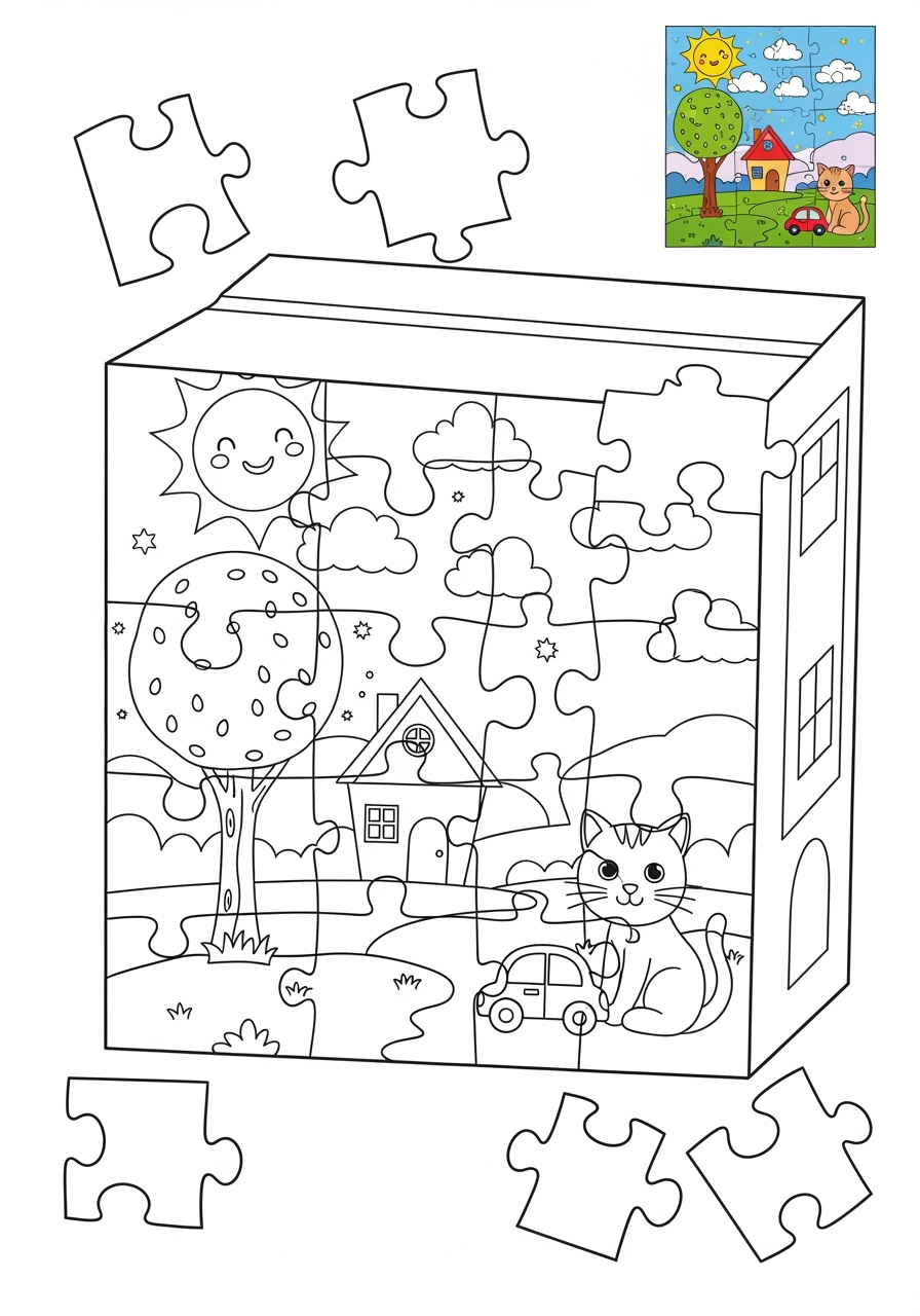 medium toys and games Classic Toys puzzle kids coloring page 0