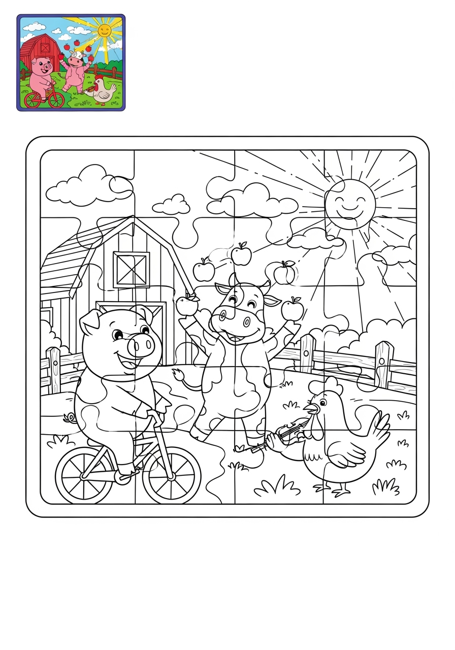 medium toys and games Classic Toys puzzle kids coloring page 1