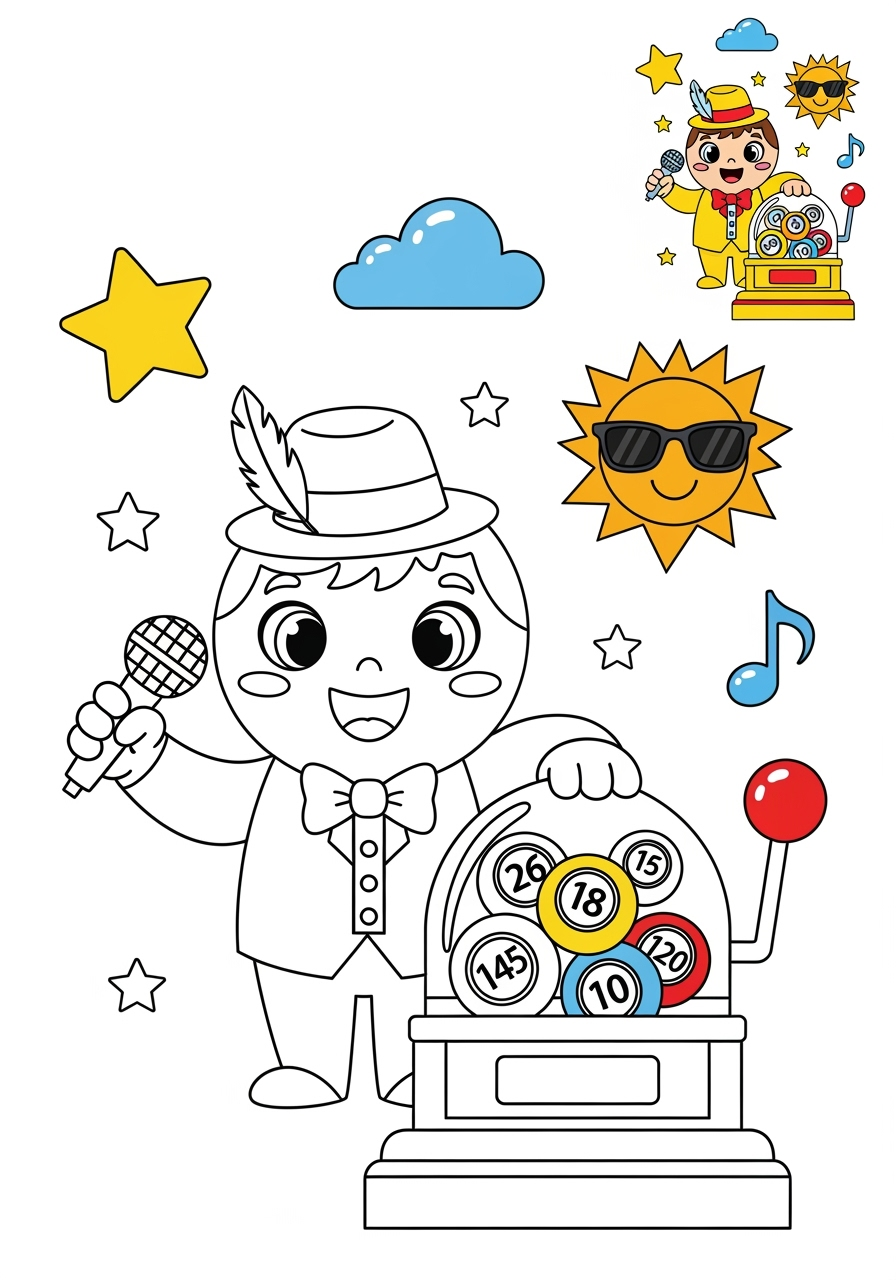 medium toys and games Board & Card Games bingo kids coloring page 0