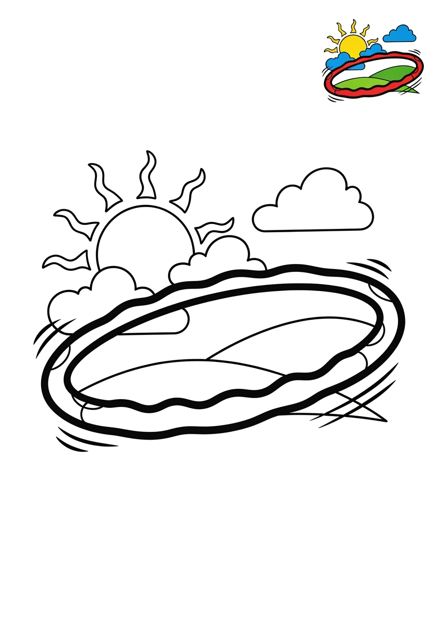 medium toys and games Outdoor Toys hula hoop kids coloring page 0
