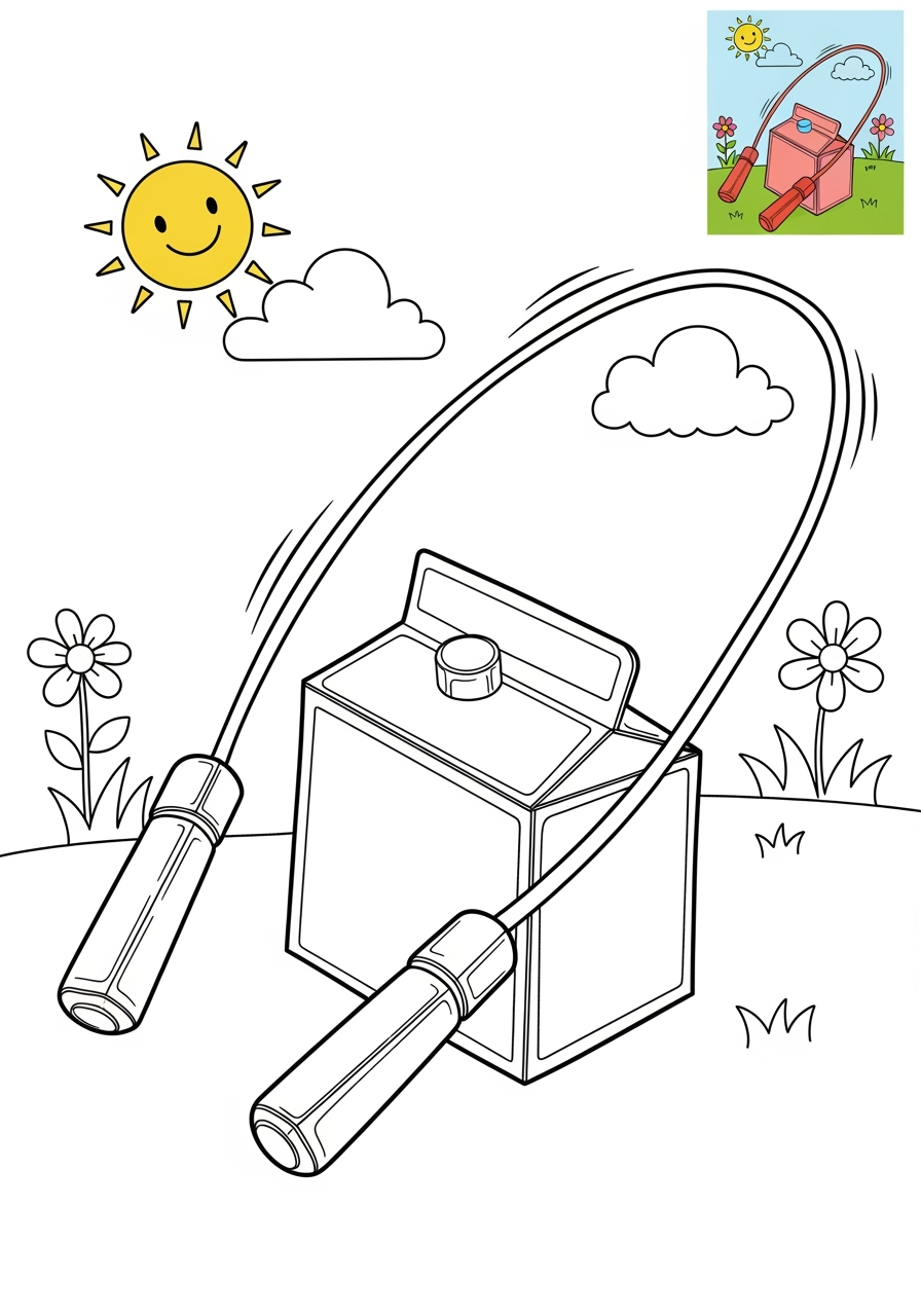 medium toys and games Outdoor Toys jump rope kids coloring page 0