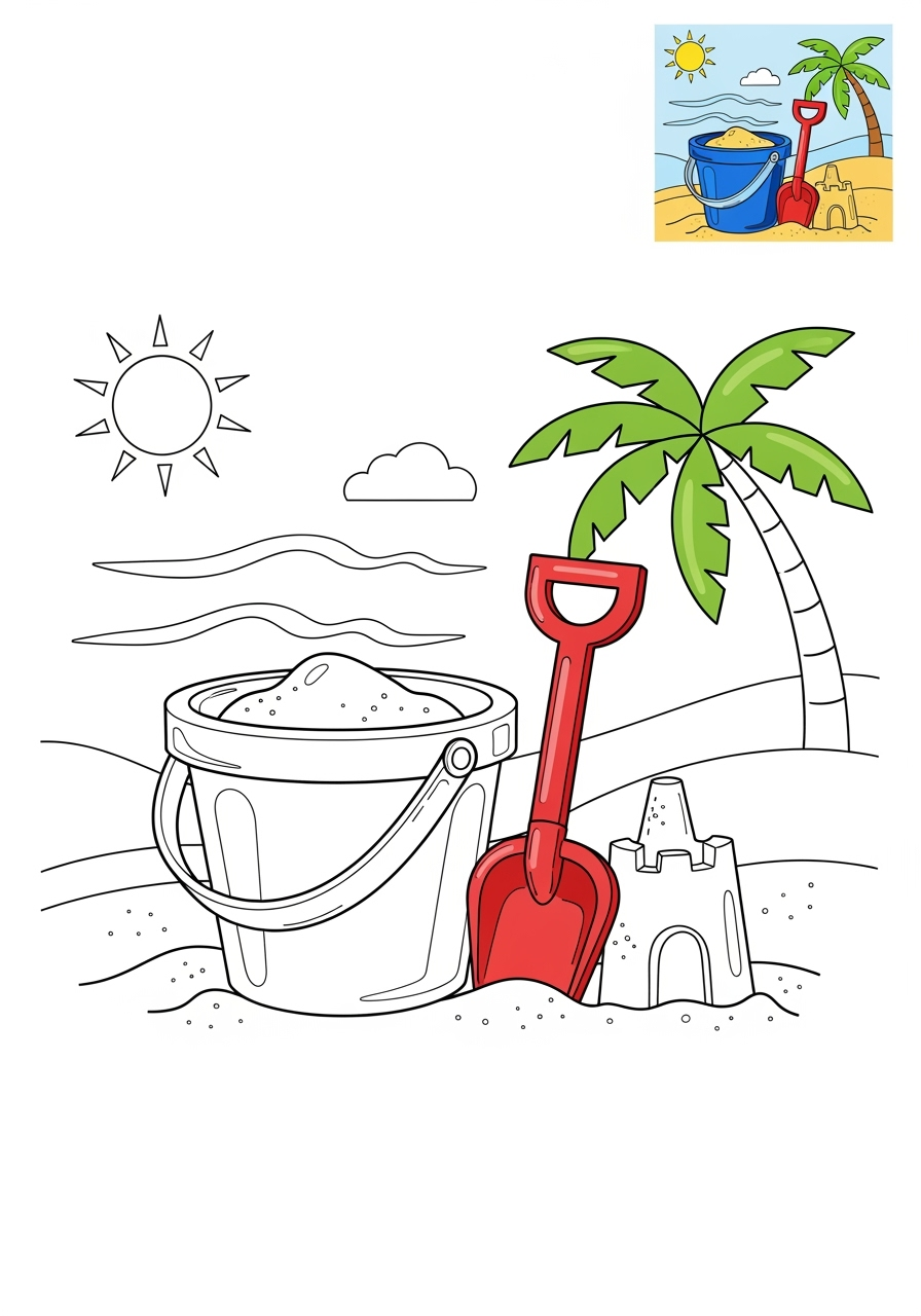 medium toys and games Outdoor Toys sand toy kids coloring page 0
